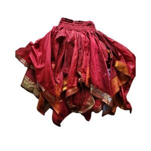 GYPSY 100% Silk Skirt boho Dress Made In India S-M